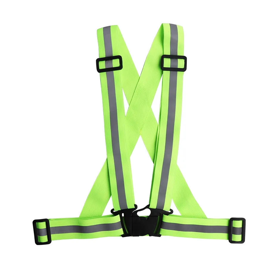 Reflective Running Gear Vest - Outdoor Adjustable Lightweight Cycling Safety Vest