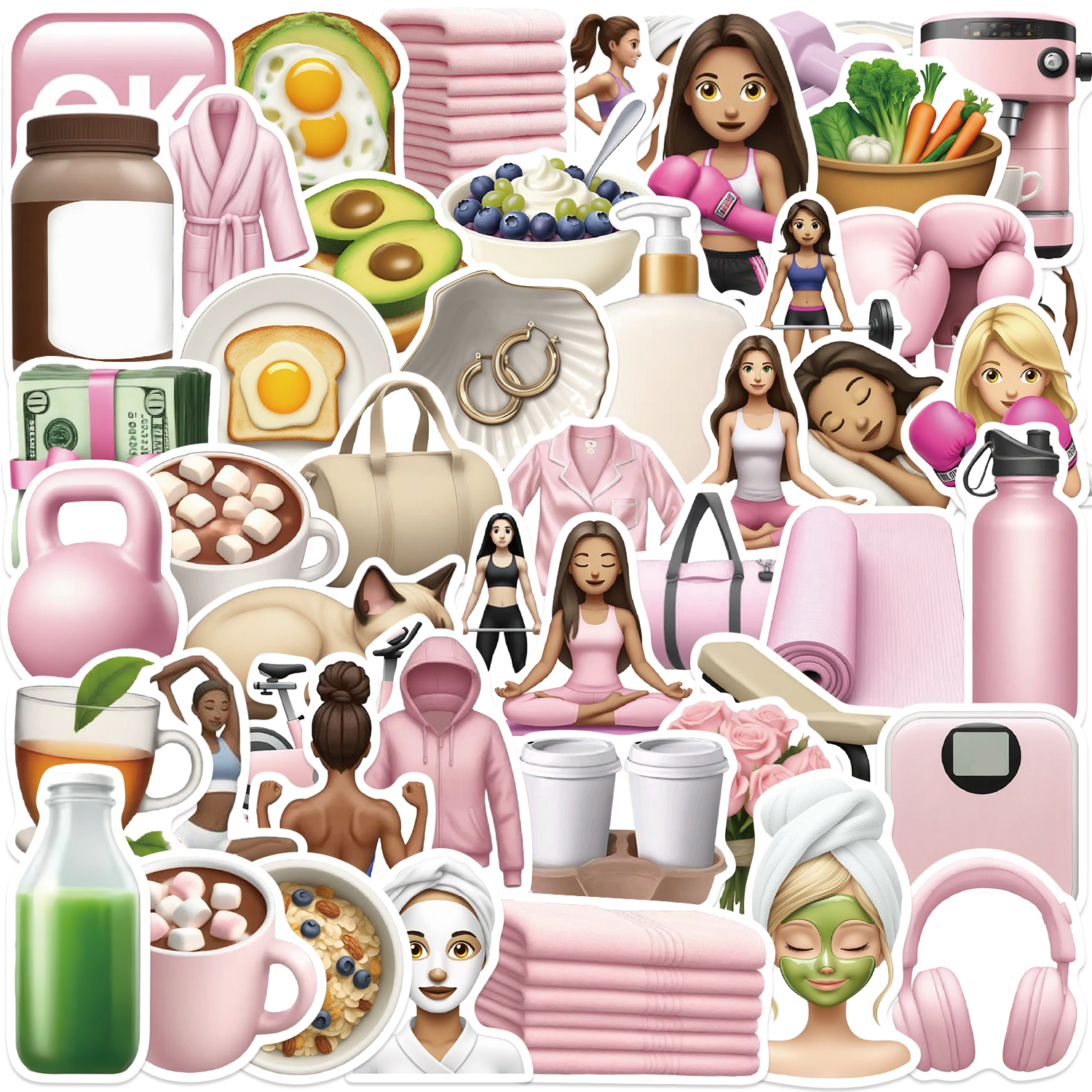 Blister Plaster Sport - 50PCS Cool GYM Girl Stickers Sports