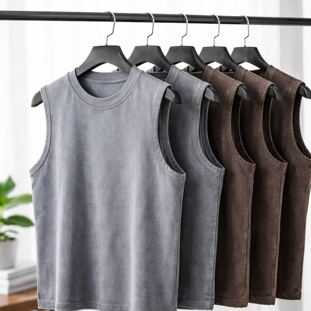 240G Cotton Men Washed Tank To - Running Gear Youth ulasan dan harga