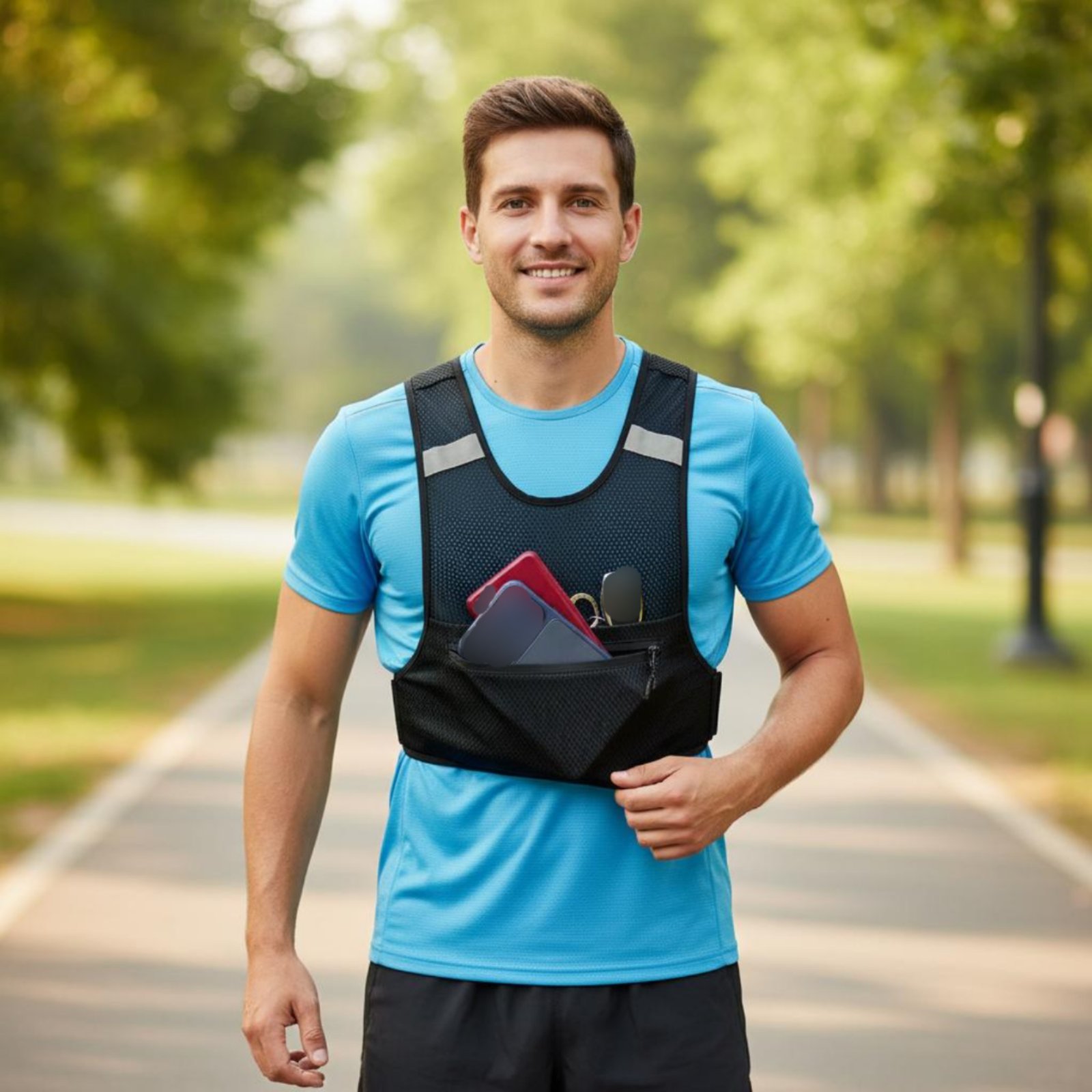 Reflective Running Vest Lightw - Reflective Running Gear Vest ulasan dan harga