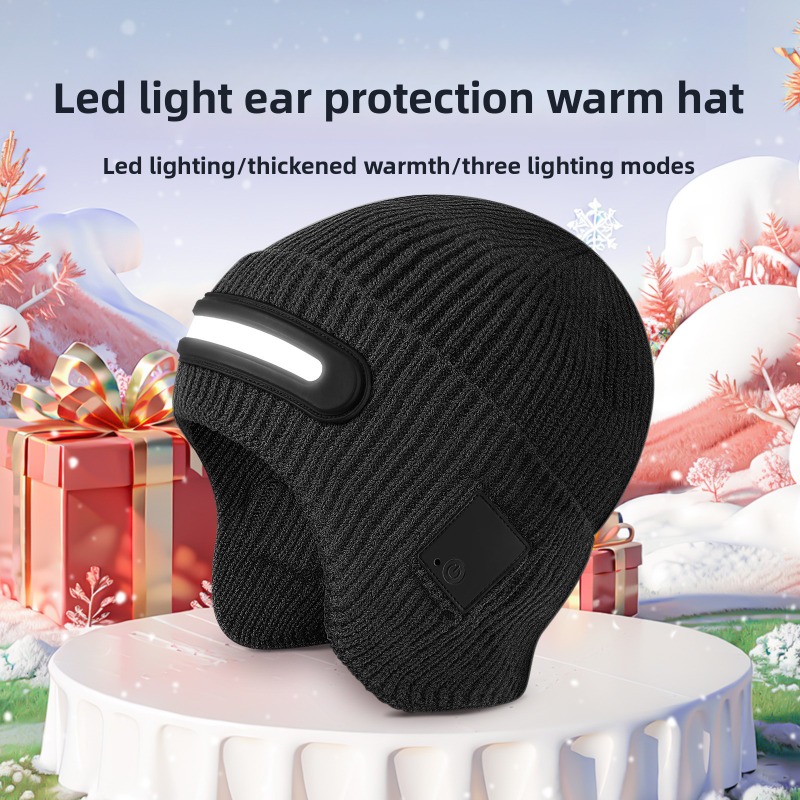 LED Headlamp Winter Hat Outdoo - Running Gear Cold Weather ulasan dan harga