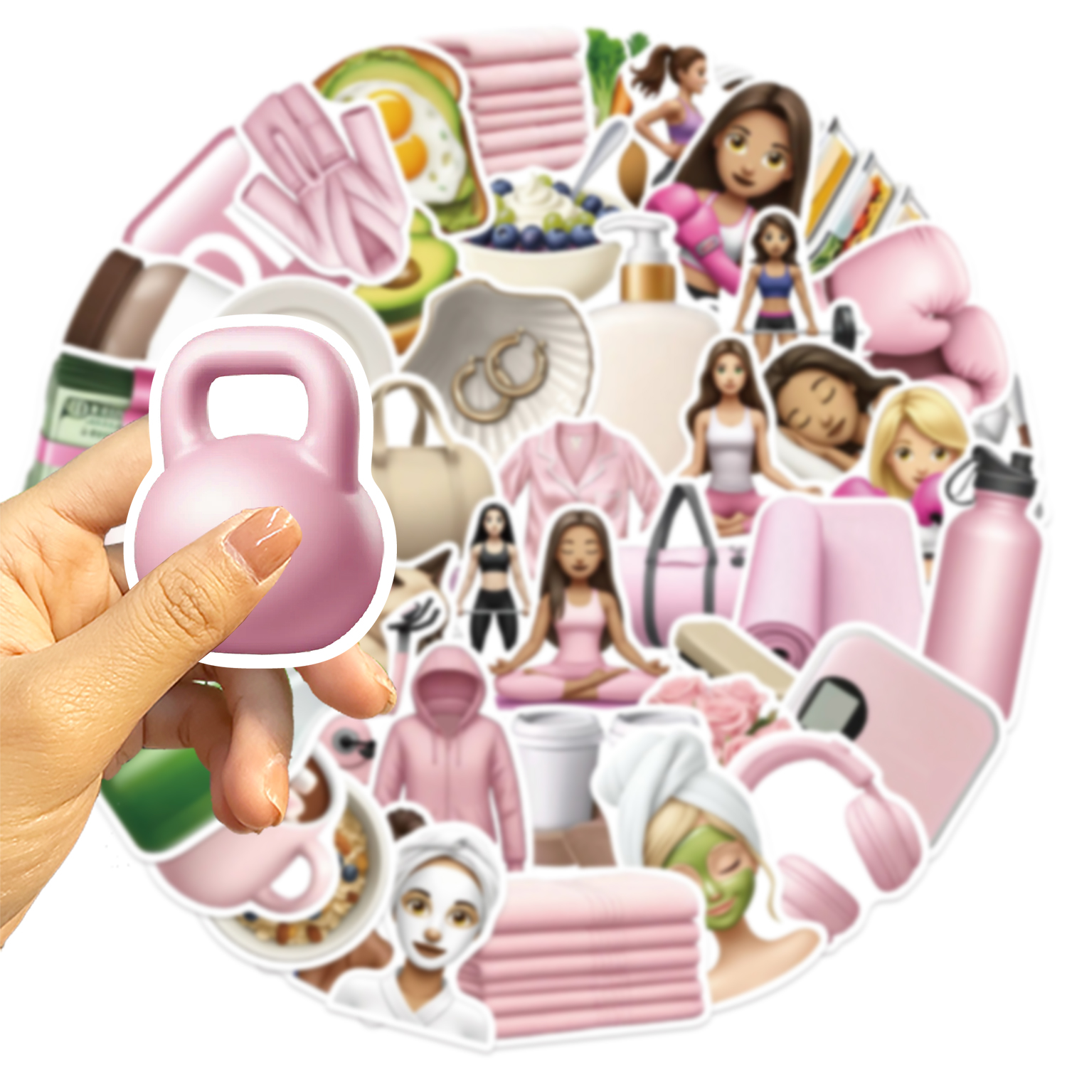 50PCS Cool GYM Girl Stickers S - Blister Plaster Sport ulasan dan harga