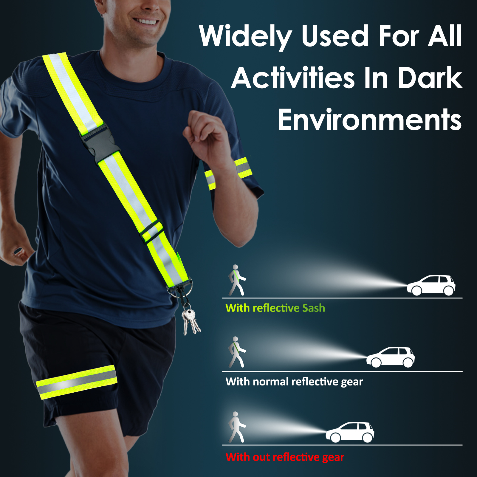 3pcs Reflective Sash for Walki - Reflective Running Gear Vest ulasan dan harga