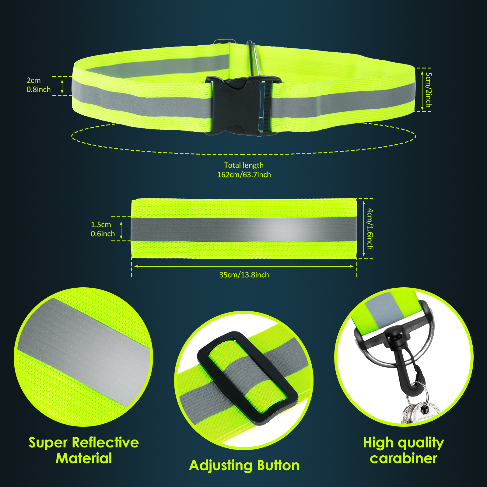 3pcs Reflective Sash for Walki - Reflective Running Gear Vest ulasan dan harga