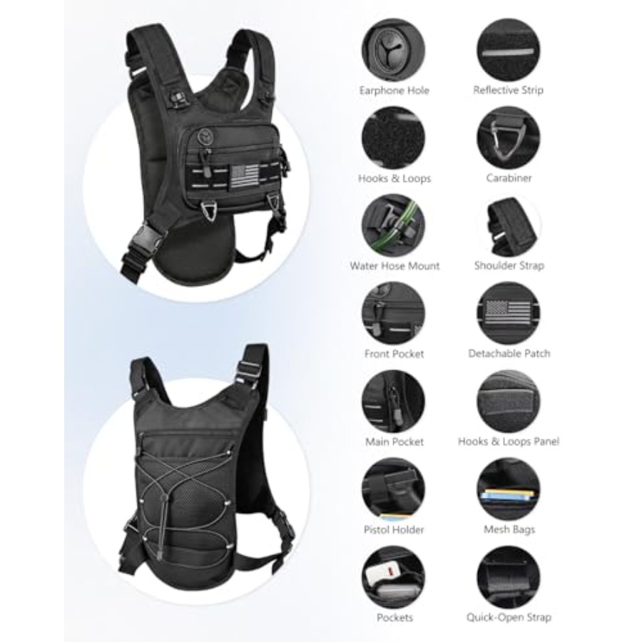 Running Vest with 2L Water Bla - Reflective Running Gear Vest ulasan dan harga
