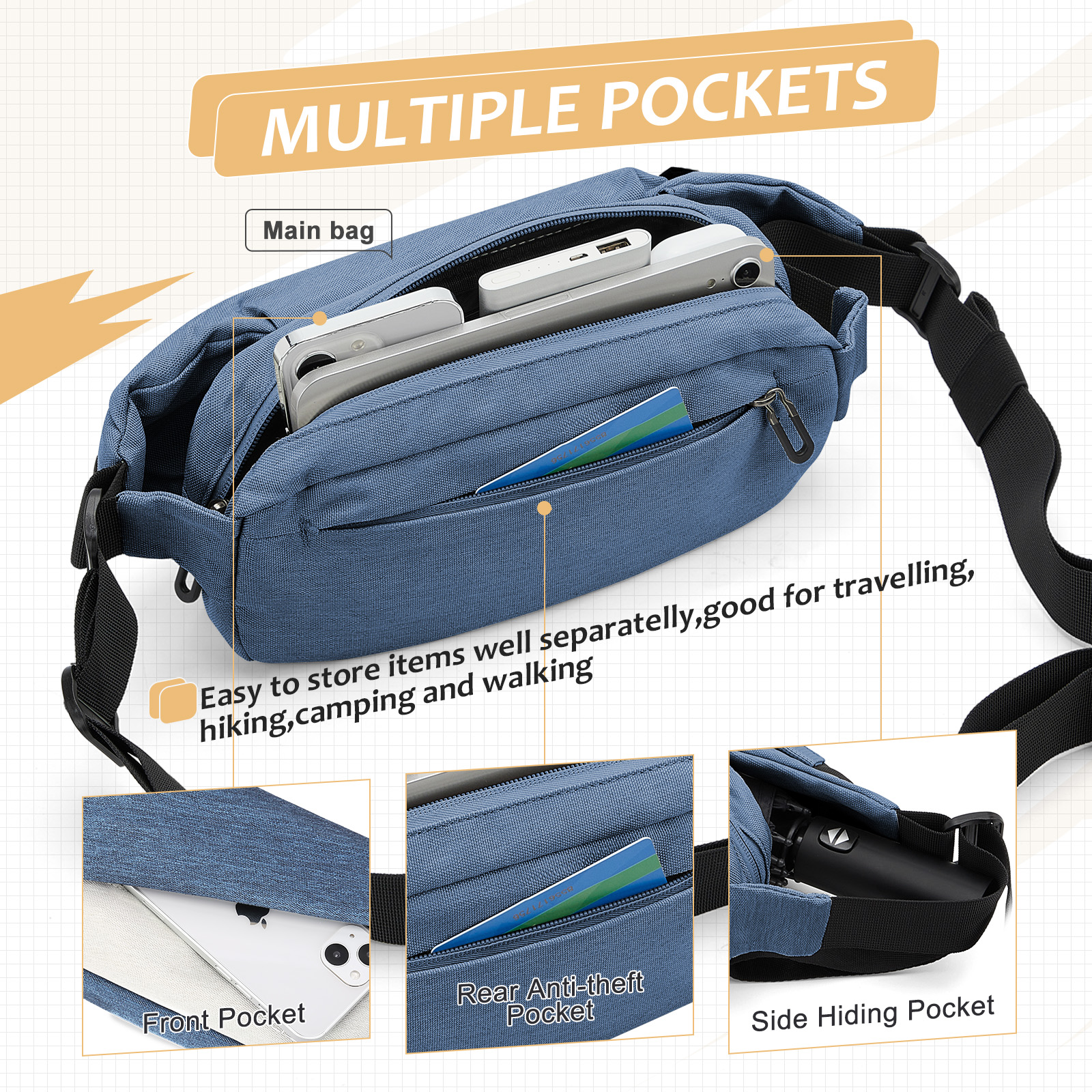 Fashionable Trendy Crossbody B - Running Gear Belt ulasan dan harga