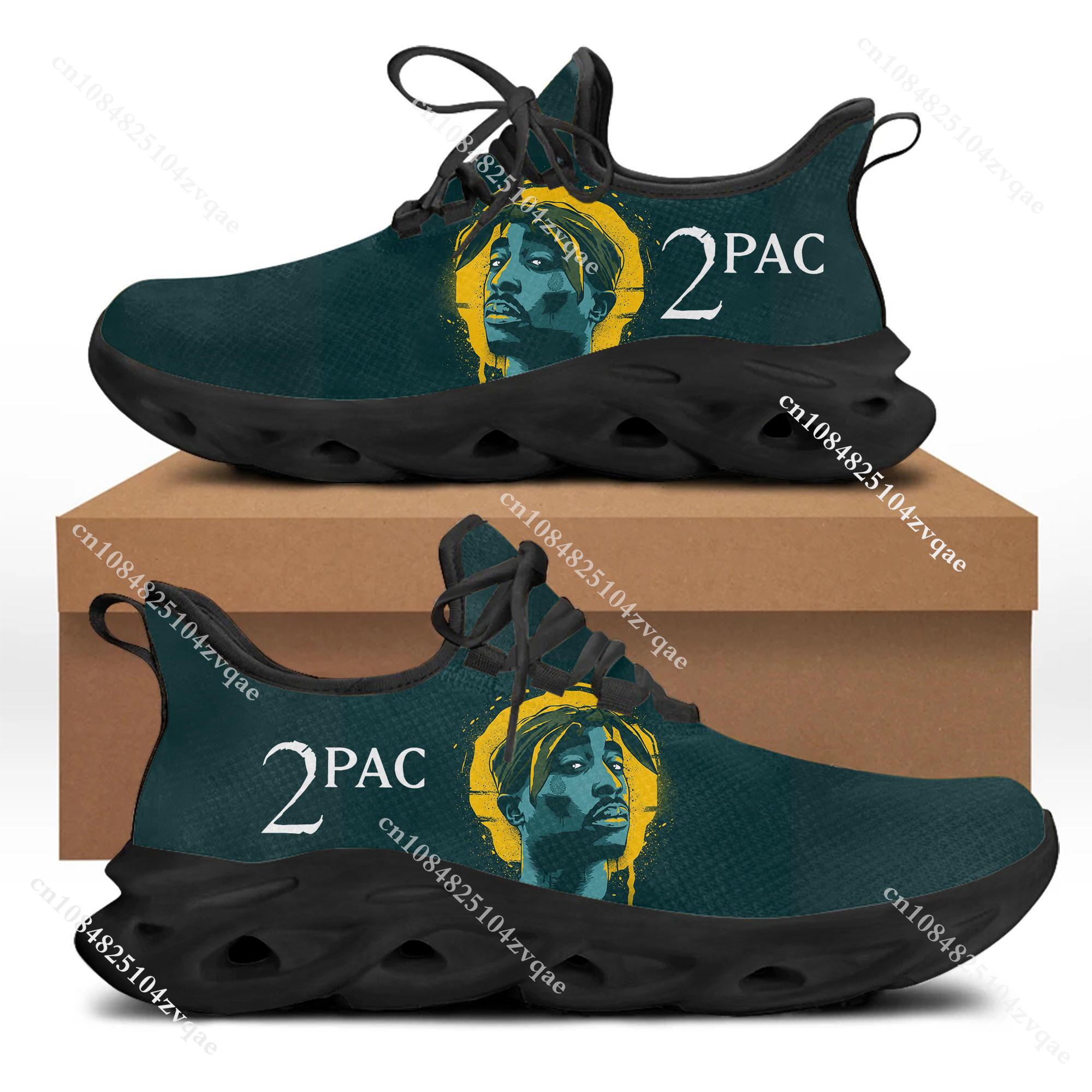 Tupac Rapper 2Pac Flats Sneake - Running Gear For Women ulasan dan harga