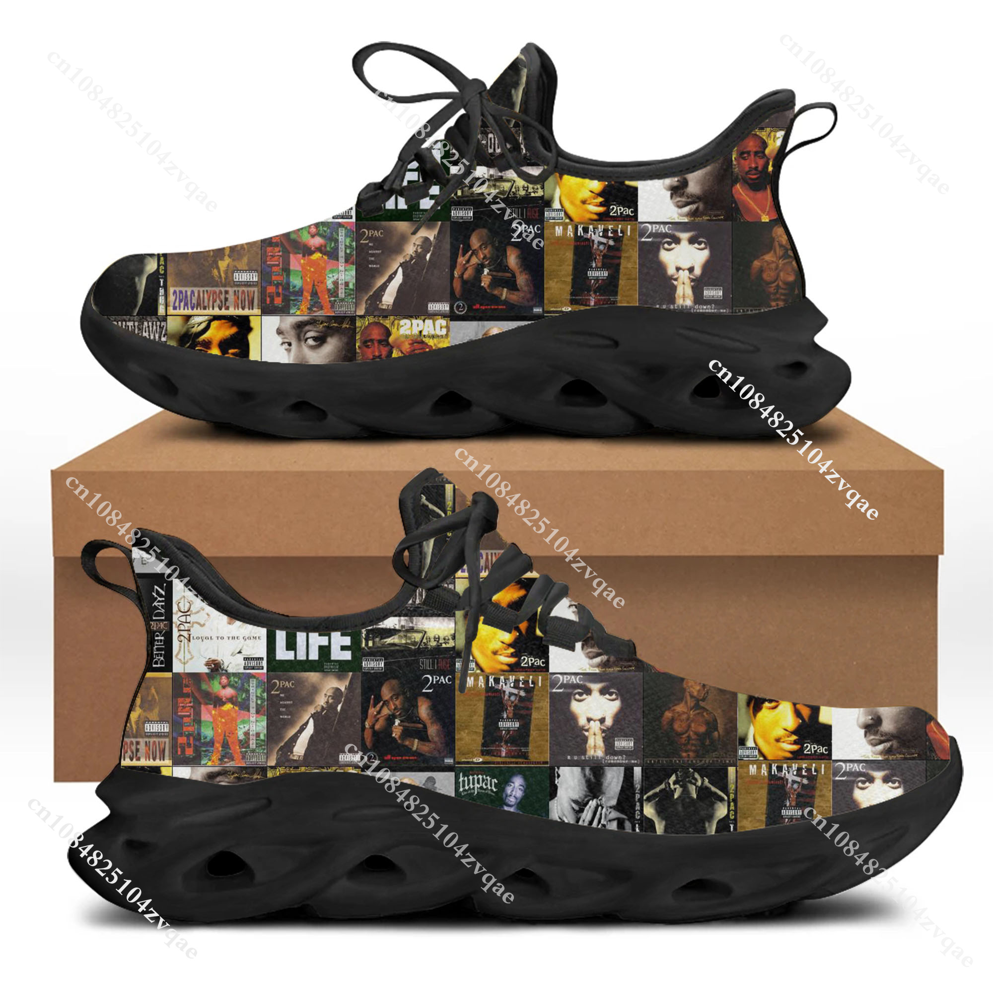 Tupac Rapper 2Pac Flats Sneake - Running Gear For Women ulasan dan harga