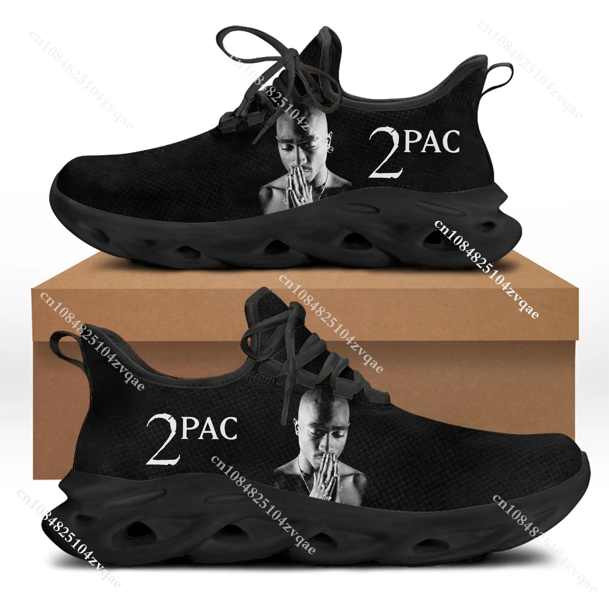 Tupac Rapper 2Pac Flats Sneake - Running Gear For Women ulasan dan harga