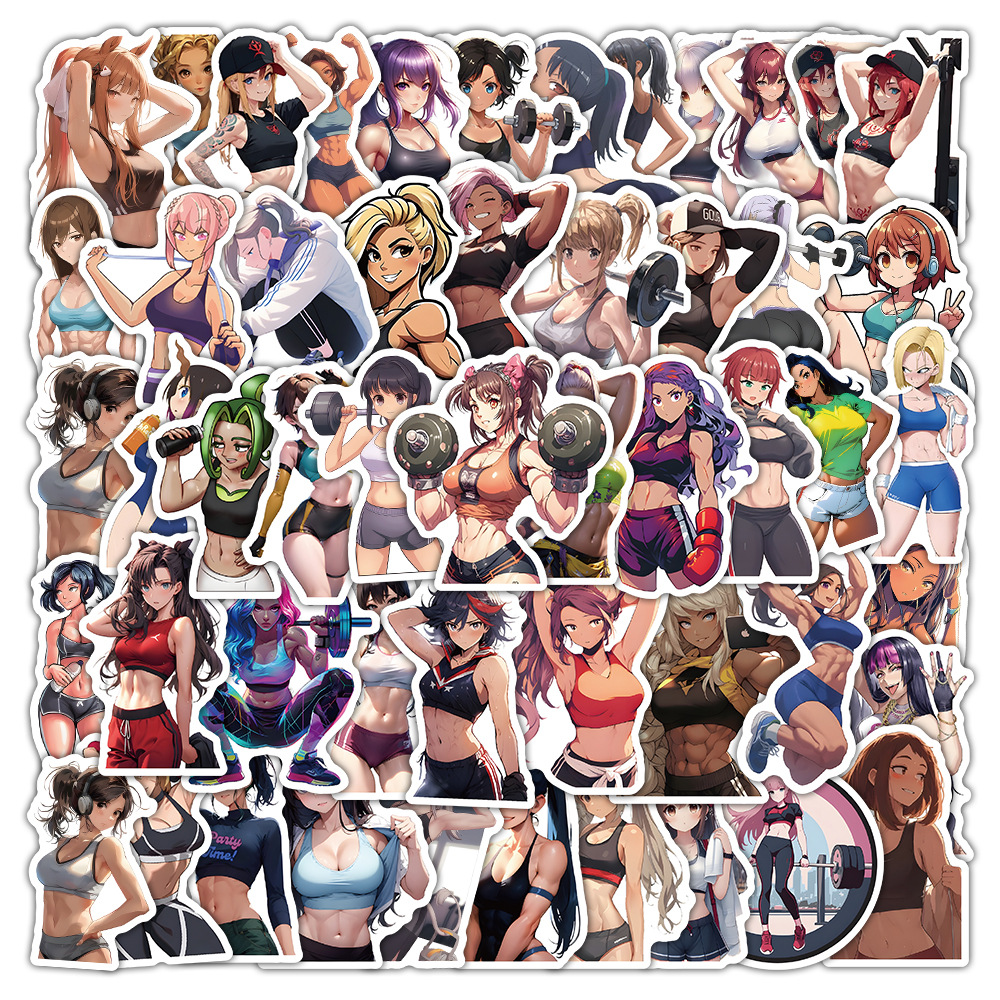 54PCS Sports Girl Stickers For - Blister Plaster Sport ulasan dan harga