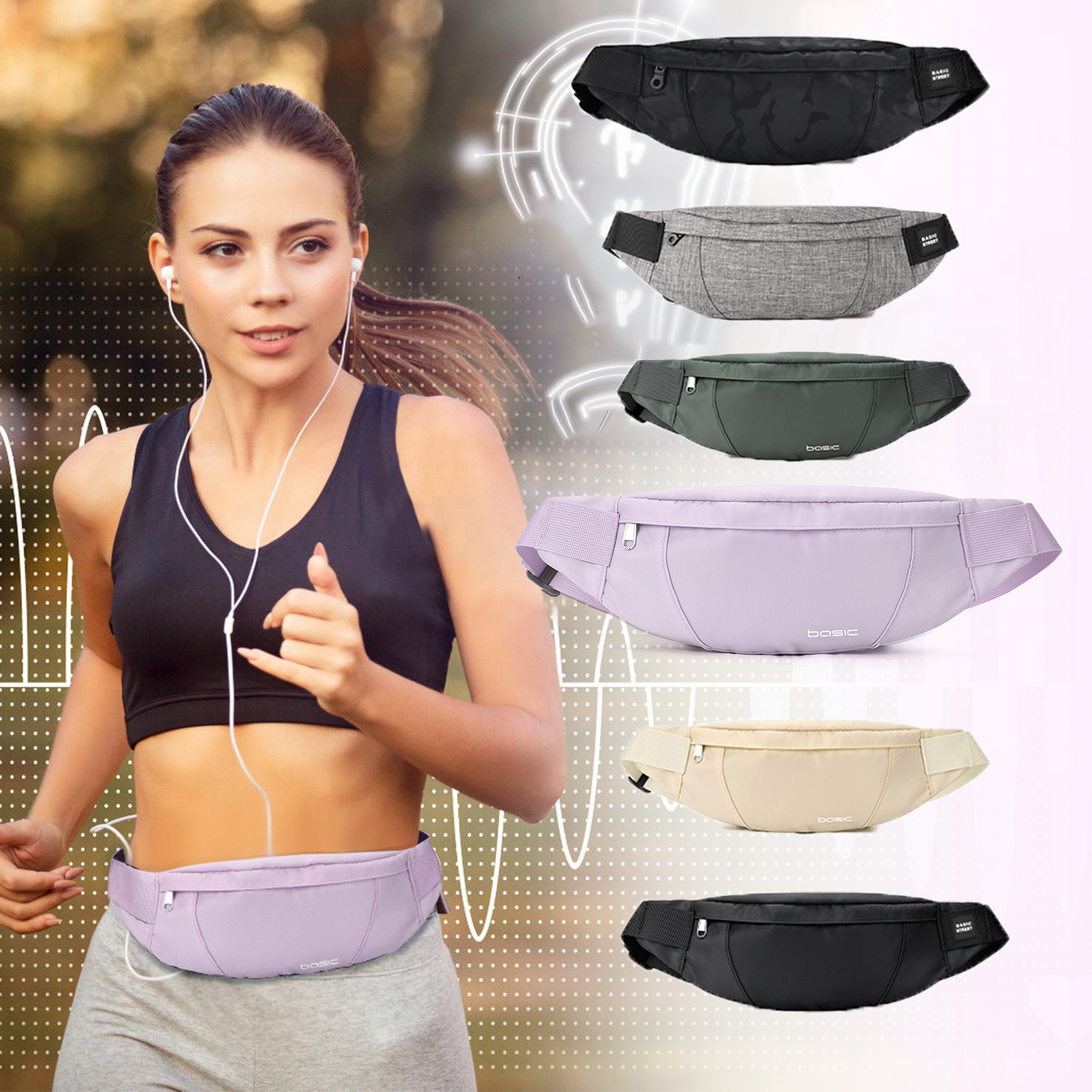 Fashion Running Waist Bag Wate - Running Gear Belt ulasan dan harga