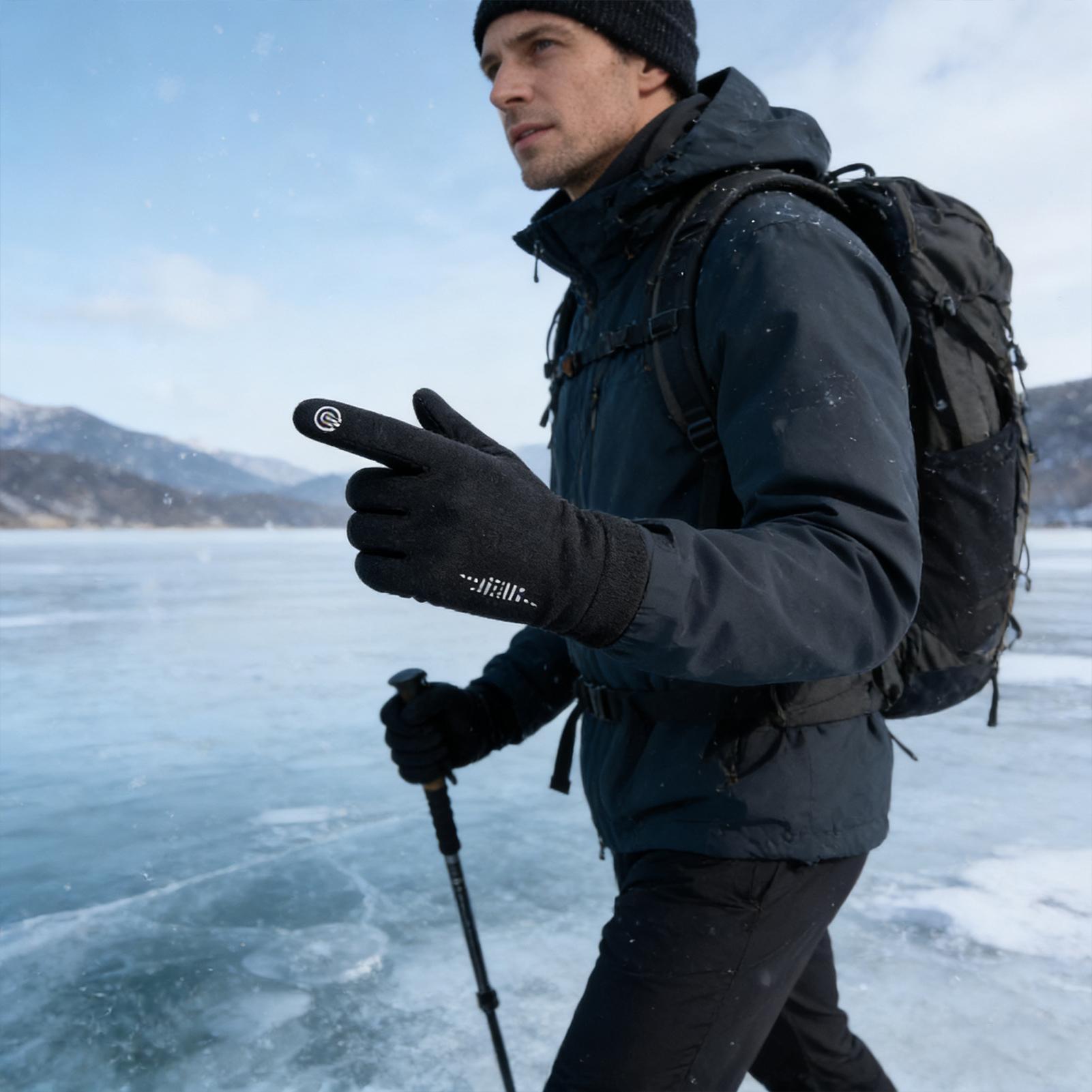 Warm Cycling Gloves Full Finge - Running Gear Cold Weather ulasan dan harga
